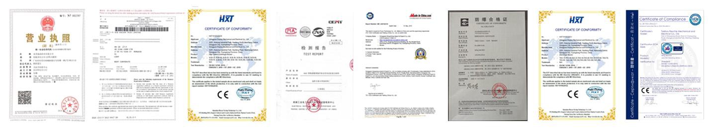 Air Knife Blower certificates