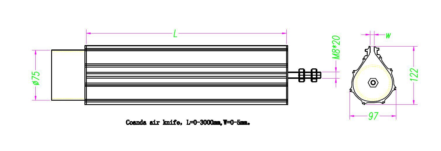 Sonic air knife drawing Sonic air knife drawing